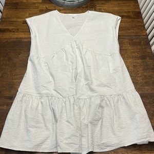 Time & Tru - light blue & white - short sleeve dress